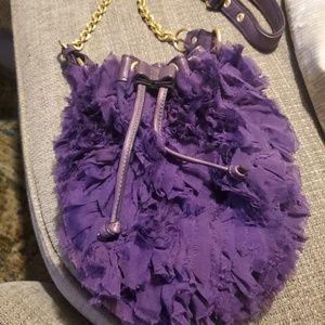 Juicy Couture Ruched Purple Crossbody Purse